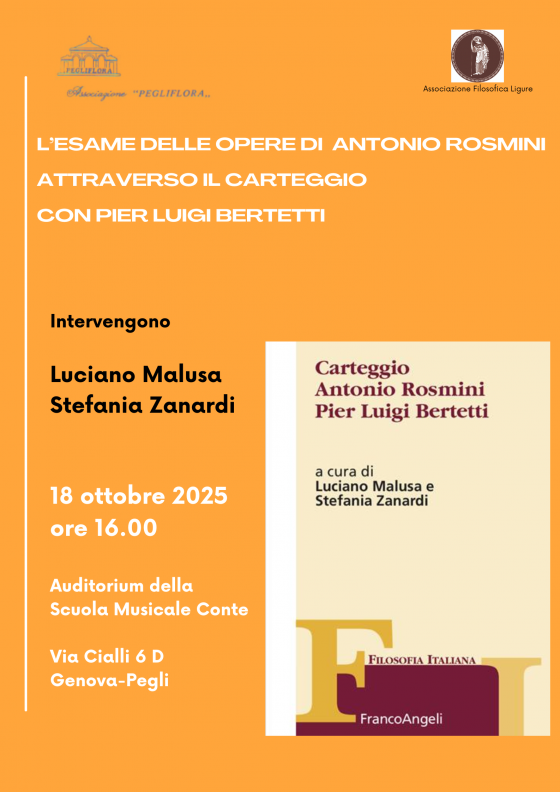 Incontro di Studio Carteggio A. Rosmini - P.L. Bertetti